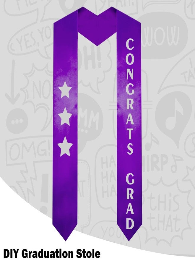 Gvhntk 6 Pieces 70 Inch Unisex Graduation Stole Plain Graduation Sash Stoles Honor Satin Stole for Adult Students Men Women - Image 4